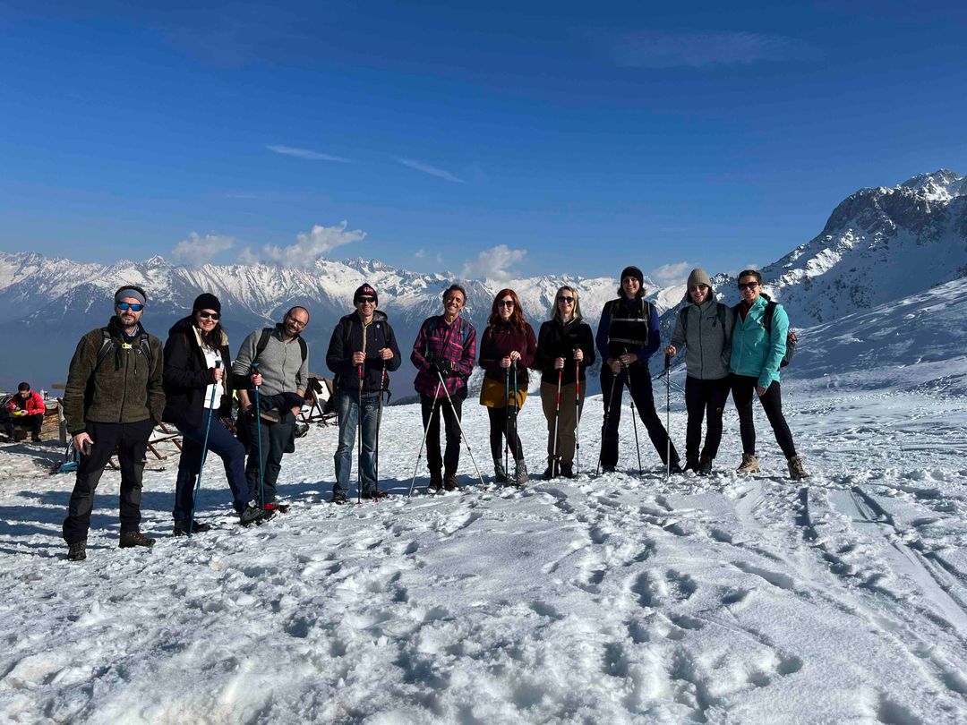 Ciaspolata in montagna